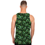 Tropical Monstera Leaves Pattern Print Men's Tank Top