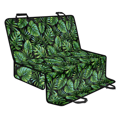 Tropical Monstera Leaves Pattern Print Pet Car Back Seat Cover