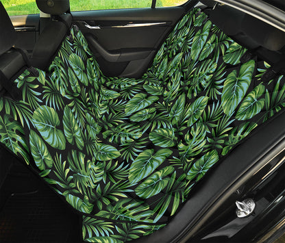 Tropical Monstera Leaves Pattern Print Pet Car Back Seat Cover