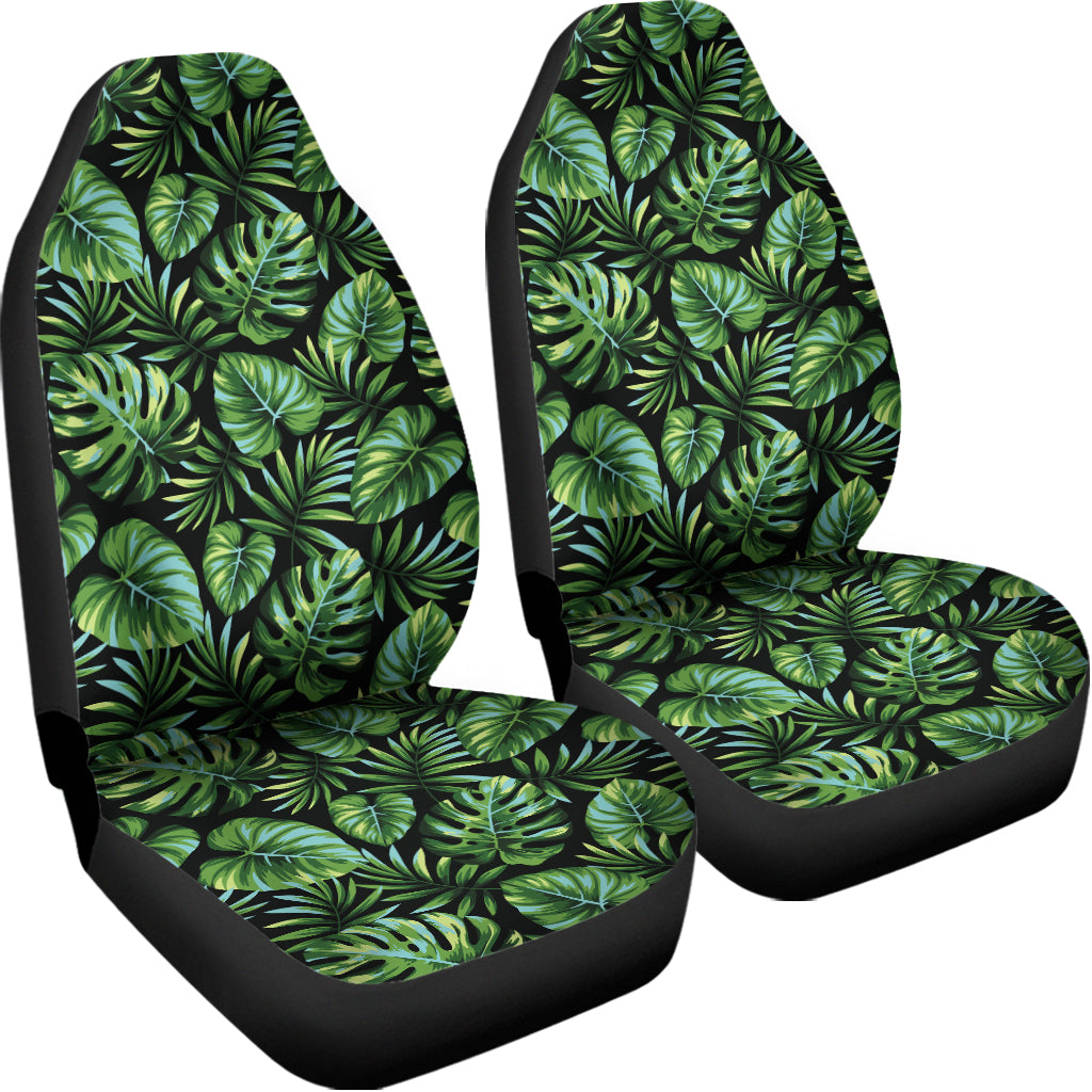 Tropical Monstera Leaves Pattern Print Universal Fit Car Seat Covers