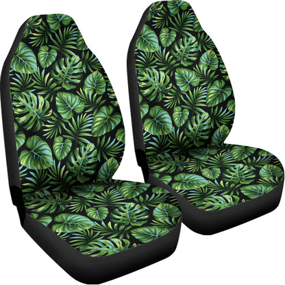 Tropical Monstera Leaves Pattern Print Universal Fit Car Seat Covers