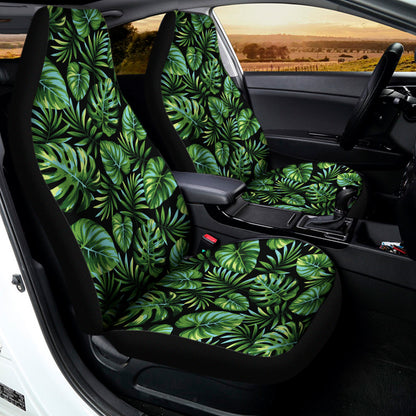 Tropical Monstera Leaves Pattern Print Universal Fit Car Seat Covers