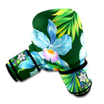Tropical Orchid Flower Pattern Print Boxing Gloves