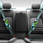 Tropical Orchid Flower Pattern Print Car Seat Belt Covers