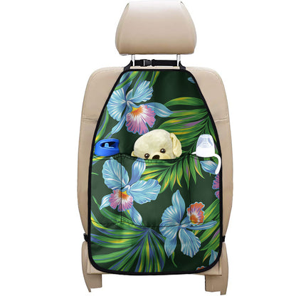 Tropical Orchid Flower Pattern Print Car Seat Organizers