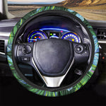 Tropical Orchid Flower Pattern Print Car Steering Wheel Cover