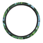 Tropical Orchid Flower Pattern Print Car Steering Wheel Cover