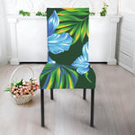 Tropical Orchid Flower Pattern Print Dining Chair Slipcover