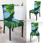 Tropical Orchid Flower Pattern Print Dining Chair Slipcover