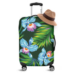 Tropical Orchid Flower Pattern Print Luggage Cover