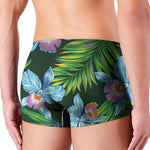 Tropical Orchid Flower Pattern Print Men's Boxer Briefs