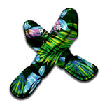 Tropical Orchid Flower Pattern Print Muay Thai Shin Guard