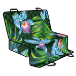 Tropical Orchid Flower Pattern Print Pet Car Back Seat Cover