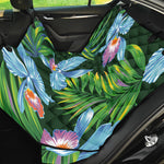 Tropical Orchid Flower Pattern Print Pet Car Back Seat Cover