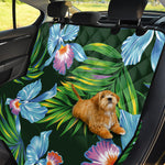 Tropical Orchid Flower Pattern Print Pet Car Back Seat Cover