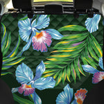 Tropical Orchid Flower Pattern Print Pet Car Back Seat Cover