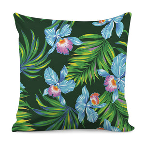 Tropical Orchid Flower Pattern Print Pillow Cover