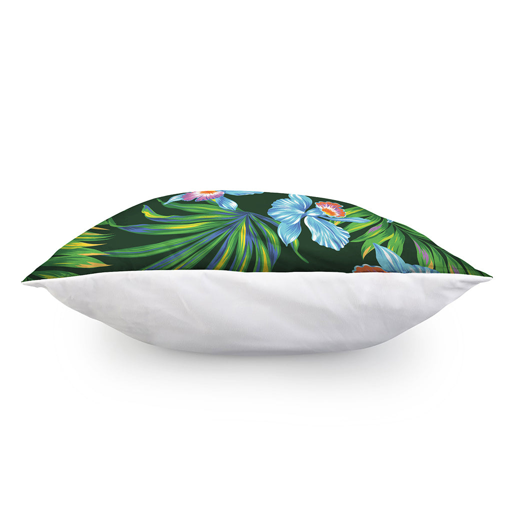 Tropical Orchid Flower Pattern Print Pillow Cover