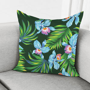 Tropical Orchid Flower Pattern Print Pillow Cover