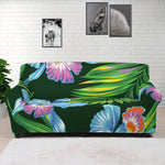 Tropical Orchid Flower Pattern Print Sofa Cover