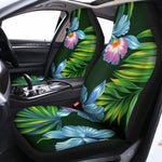 Tropical Orchid Flower Pattern Print Universal Fit Car Seat Covers