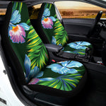 Tropical Orchid Flower Pattern Print Universal Fit Car Seat Covers