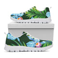 Tropical Orchid Flower Pattern Print White Running Shoes
