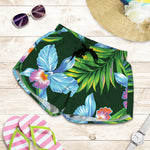 Tropical Orchid Flower Pattern Print Women's Shorts