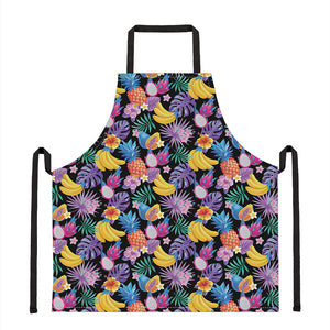 Tropical Palm And Hawaiian Fruits Print Apron