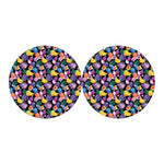 Tropical Palm And Hawaiian Fruits Print Car Coasters