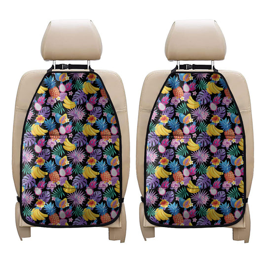 Tropical Palm And Hawaiian Fruits Print Car Seat Organizers