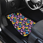 Tropical Palm And Hawaiian Fruits Print Front Car Floor Mats