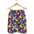 Tropical Palm And Hawaiian Fruits Print Men's Shorts