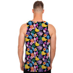 Tropical Palm And Hawaiian Fruits Print Men's Tank Top