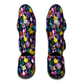 Tropical Palm And Hawaiian Fruits Print Muay Thai Shin Guards