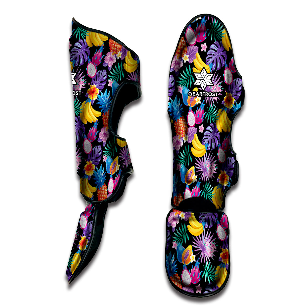 Tropical Palm And Hawaiian Fruits Print Muay Thai Shin Guard