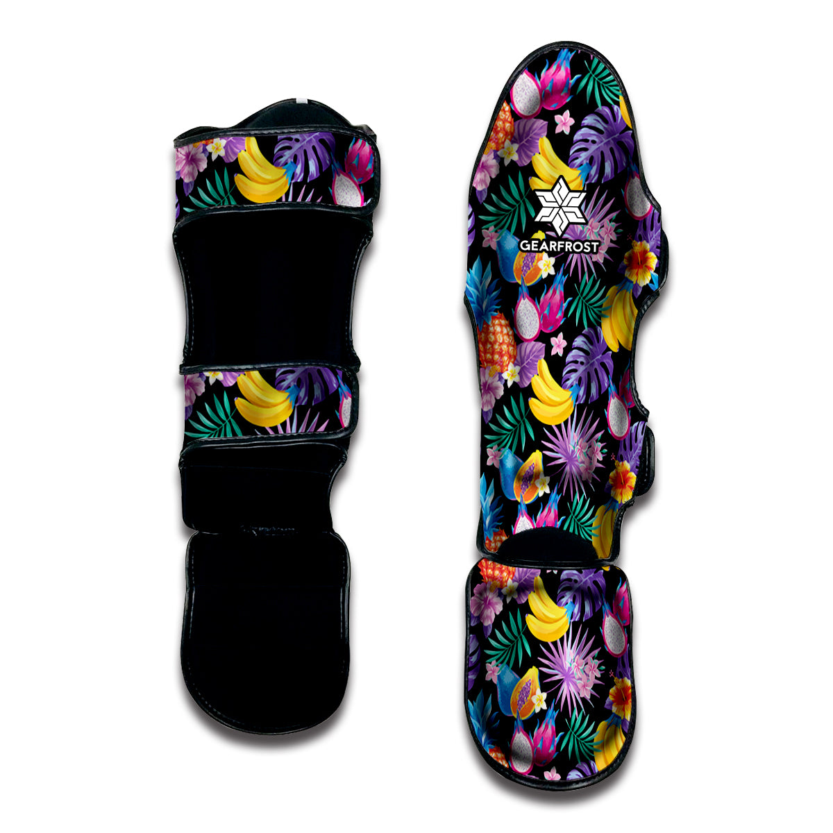 Tropical Palm And Hawaiian Fruits Print Muay Thai Shin Guard