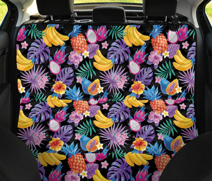 Tropical Palm And Hawaiian Fruits Print Pet Car Back Seat Cover