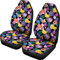 Tropical Palm And Hawaiian Fruits Print Universal Fit Car Seat Covers