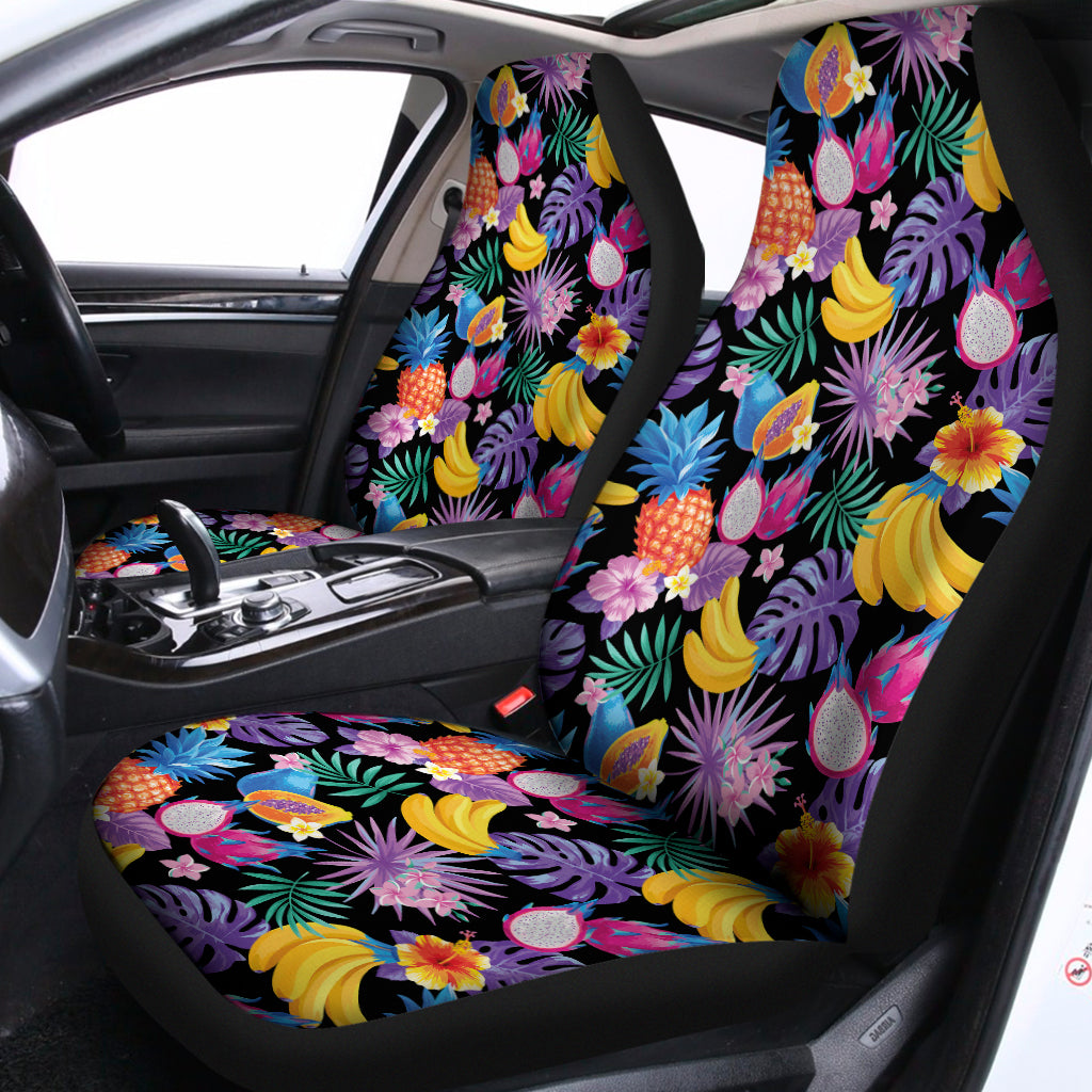 Tropical Palm And Hawaiian Fruits Print Universal Fit Car Seat Covers