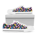 Tropical Palm And Hawaiian Fruits Print White Low Top Sneakers