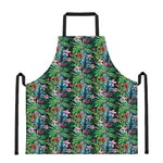 Tropical Palm And Hibiscus Print Apron