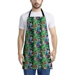 Tropical Palm And Hibiscus Print Apron