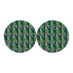 Tropical Palm And Hibiscus Print Car Coasters