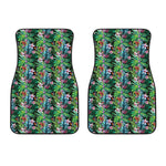 Tropical Palm And Hibiscus Print Front Car Floor Mats