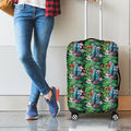 Tropical Palm And Hibiscus Print Luggage Cover