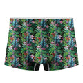 Tropical Palm And Hibiscus Print Men's Boxer Briefs