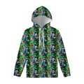 Tropical Palm And Hibiscus Print Pullover Hoodie