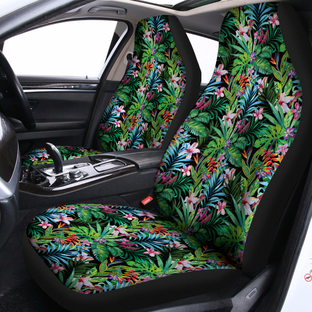 Tropical Palm And Hibiscus Print Universal Fit Car Seat Covers