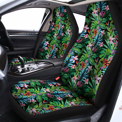 Tropical Palm And Hibiscus Print Universal Fit Car Seat Covers